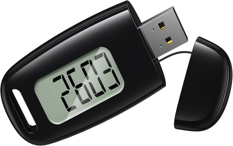 AMIR 3D Pedometer for Walking, Step Counter with LED Backlight, Step Tracker with Removable Clip Lanyard, USB Charging, Accurately Step Counter for Walking for Men, Women, Elderly - Image 1